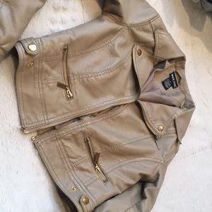 Wet seal leather jacket
